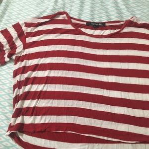 F21 Flowy Striped Crop Top